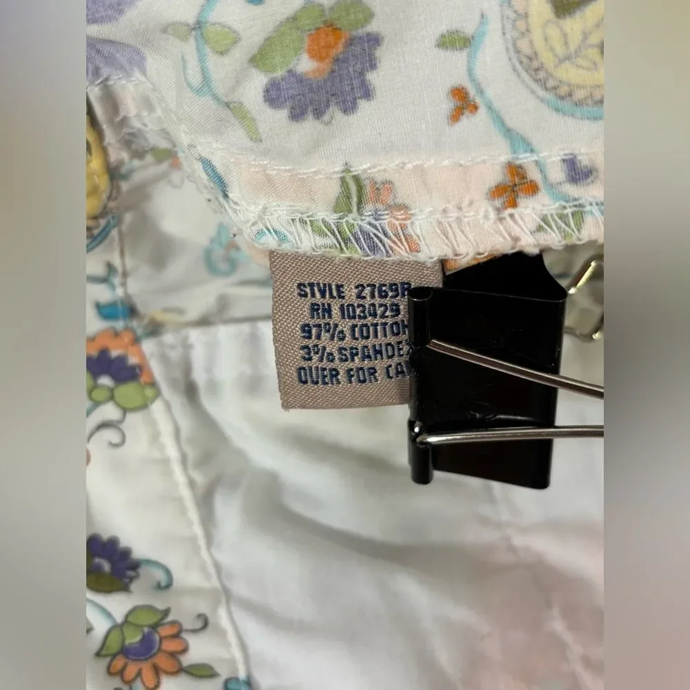 STO Susquehanna Trail Floral Retro Cottagecore Lightweight Cotton Skirt Size 12